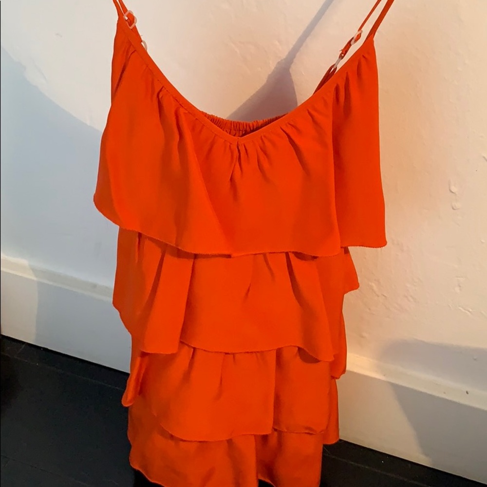 Parker Silk Ruffle Strappy top